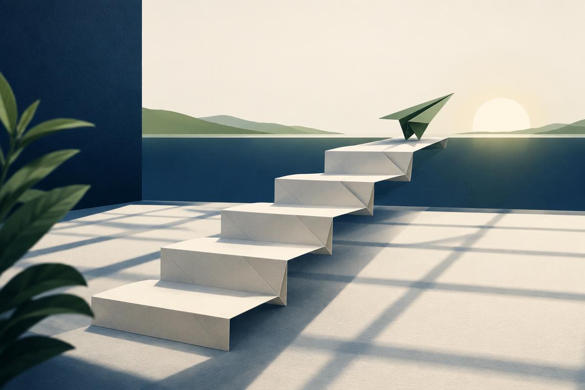 Abstract investing editorial visual
